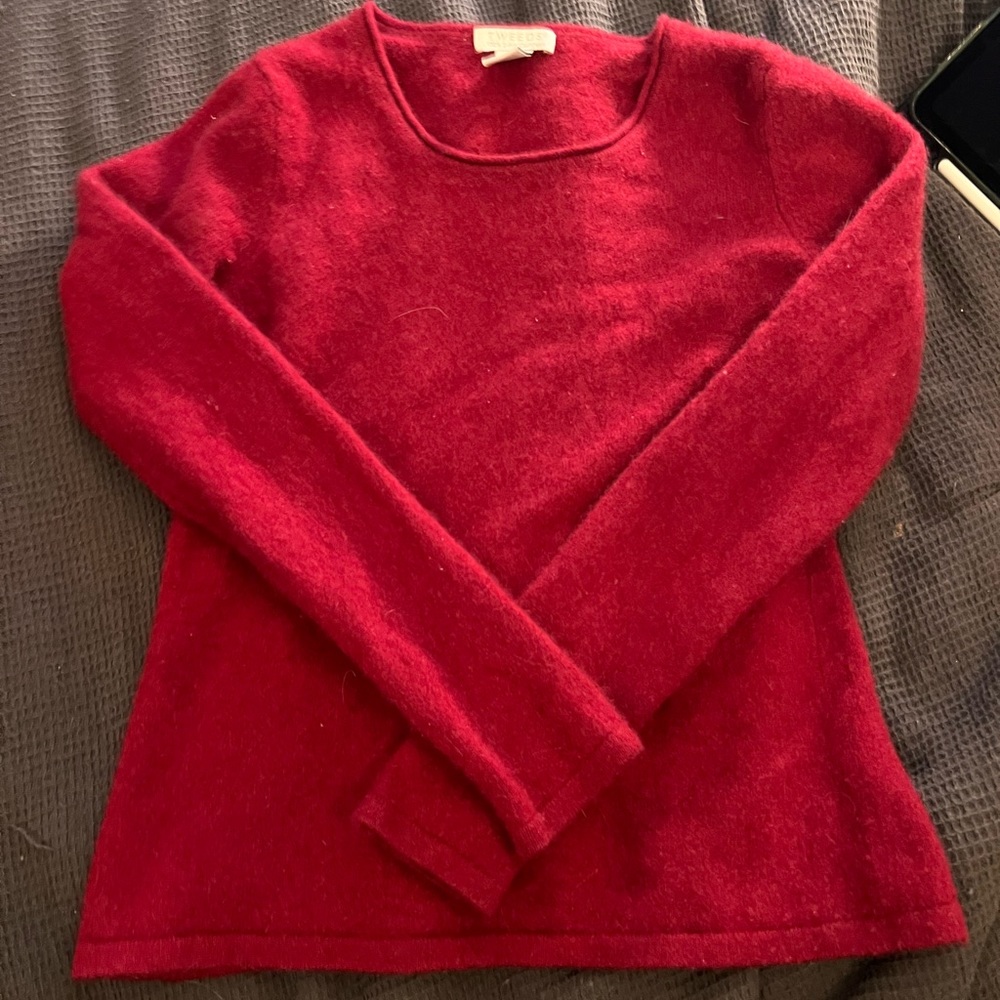red tight 90s sweater
